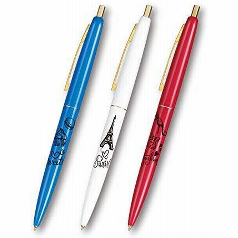 ビック Bic ボールペン クリックゴールド 0 5 油性 黒 なめらか フレンチトリコロール柄 フレンチbox付 Clg05 Ft3b 通販 Lineポイント最大get Lineショッピング