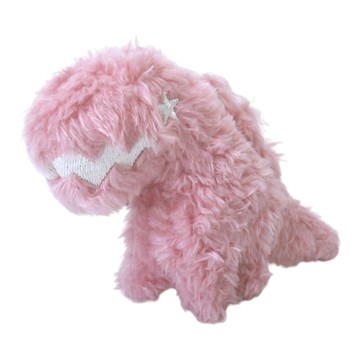 agnes b. 立體絨毛恐龍玩偶吊飾/鑰匙圈(淺粉紅)