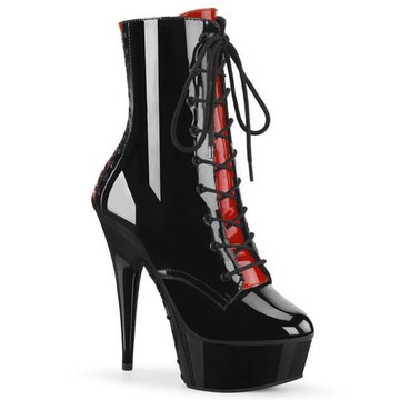 20cm超高跟鞋鋼管舞夜場漆皮恨天高細跟防水臺大碼短靴女高級感