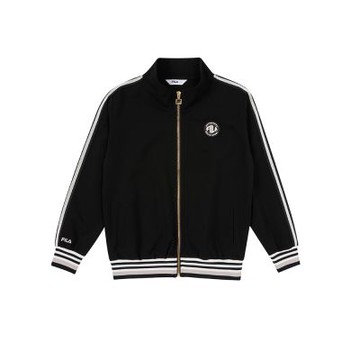 FILA KIDS 童針織外套-黑色 1JKA-4442-BK