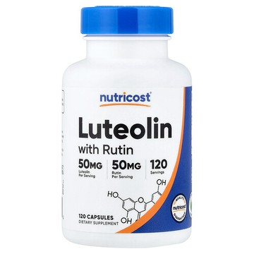 Nutricost, 木犀草素與蘆丁，50 毫克，120 粒膠囊