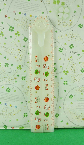 【震撼精品百貨】Hello Kitty 凱蒂貓 摺疊尺-白粉樹 震撼日式精品百貨