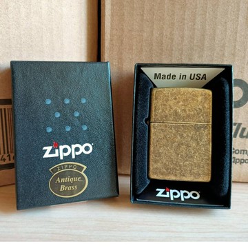 【現貨附發票】美國 Zippo 打火機 正品  仿古黃銅  型號201FB