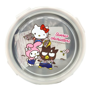 Sanrio 三麗鷗 不鏽鋼隔熱餐碗 明星總動員 KS-8398KP 14.5 x 14.5 x 6.5cm  粉紅色  1個