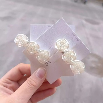 現貨 隔日配 YC 山茶花髮夾 氣質百搭瀏海夾 復古頭飾 法式髮飾 超仙氣 ins風 髮飾 頭飾 髮夾 庫柏醬萌選