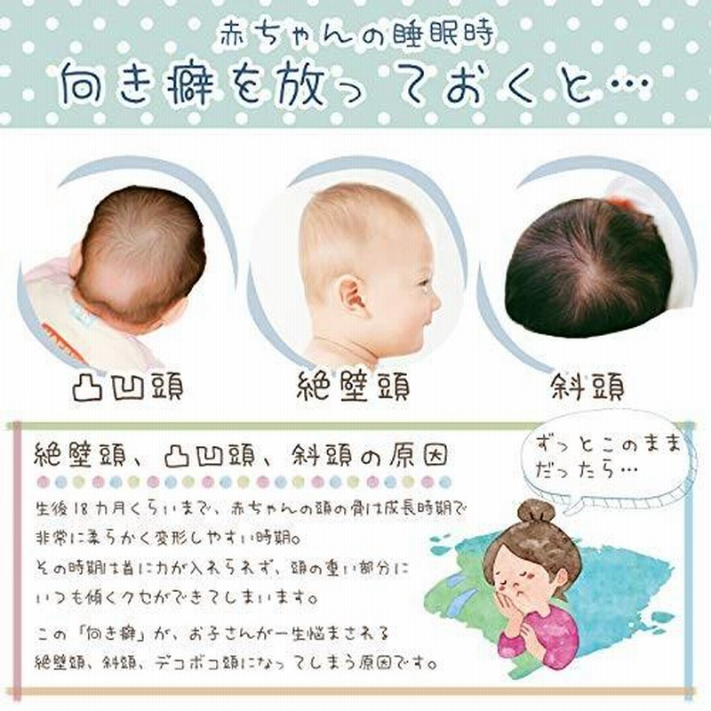 LINFY【小児科医監修】ベビー枕 赤ちゃん枕 絶壁防止 向き癖改良
