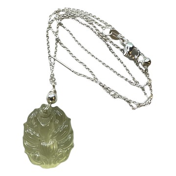 黃水晶九尾狐狸項鍊 (長3.4*寬2.9*厚1.4公分 重量約18公克)