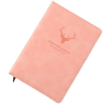 鹿頭皮質筆記本 B5 18*25cm  粉色  40本