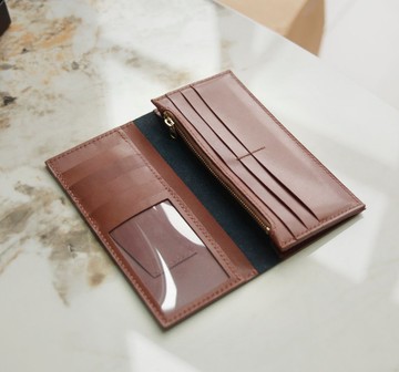 皮革diy材料包/完成品 多功能帶拉鏈長夾 長錢包免費刻字客制禮物