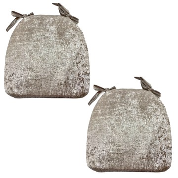 J&N 艾爾絲絨餐椅墊 2入組  43 x 43 x 3cm  咖啡色