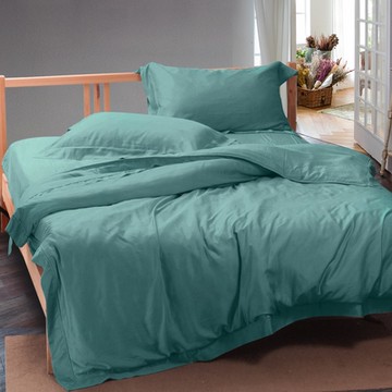 Carolan 100支100% 萊賽爾天絲加大兩用被床包組(湖水藍)