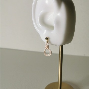 【Veverka】琵琶曲-水引耳環 琵琶結 編織 水引細工