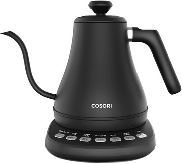 【日本代購】COSORI 0.8L 電熱手沖壺 咖啡壺‎ CO108 黑色