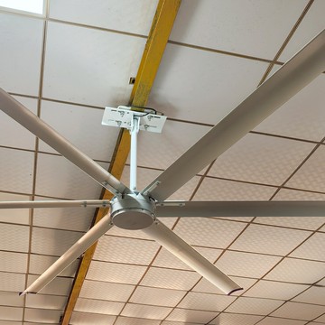 高效散熱 工業風扇 小型軸流風機 控制箱/機殼散熱工業大吊扇直徑3米工業吊扇工業大風扇 藍色 銀色永磁電機大吊扇