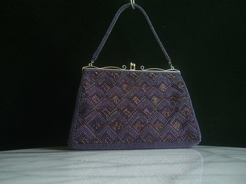 【老時光 OLD-TIME】早期台灣製手工製貴夫人珠珠包