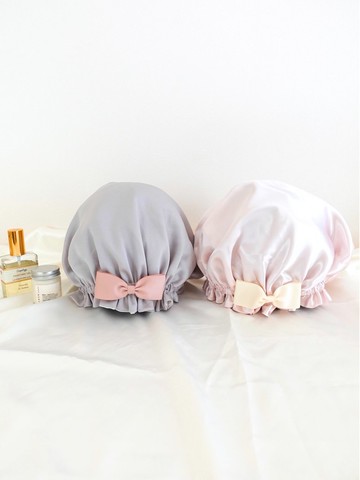 日本製造的可清洗絲綢睡帽。