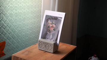 海棠花水泥手機名片座-台灣設計製造(MIT)