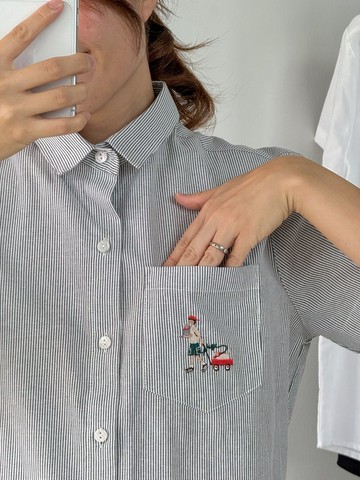刺绣衬衫 Embroidery Shirt : 和宠物一起散步