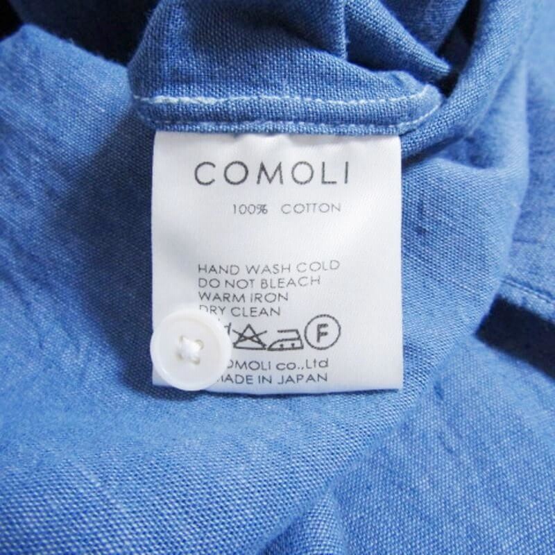 COMOLI コモリ ベタシャンバンドカラーシャツ I01-02004