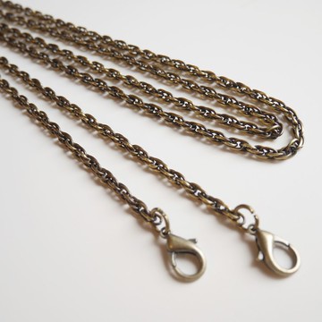 UENG KEE翁記 5mm手工刷色古銅肩背長鍊 90cm 【台灣製造】