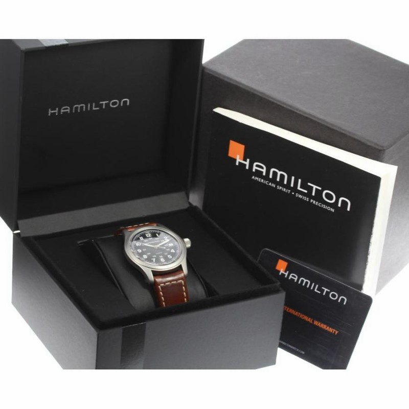 ☆美品【HAMILTON】ハミルトン カーキ デイト H684410 クォーツ メンズ