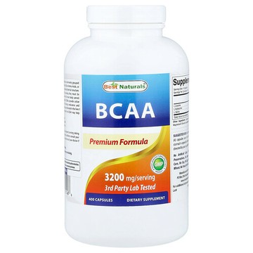 Best Naturals, 支鏈胺基酸，3,200 毫克，400 粒膠囊（每粒膠囊 800 毫克）