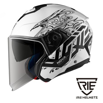 iRiE 3/4安全帽《NOVA 3.0》 ─ Metamorphosis BL12 白/黑《品牌旗艦店》附贈防霧片