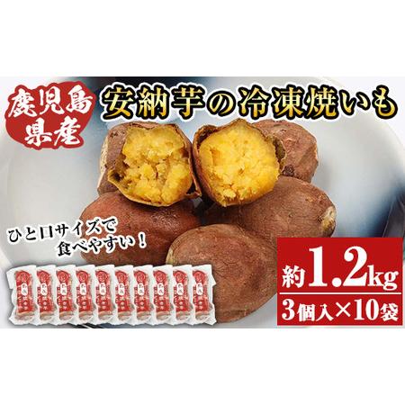 ふるさと納税 鹿児島県種子島産冷凍焼き芋（安納芋の焼き芋）一口サイズの焼き芋　約1.2kg 鹿児島県いちき串木野市