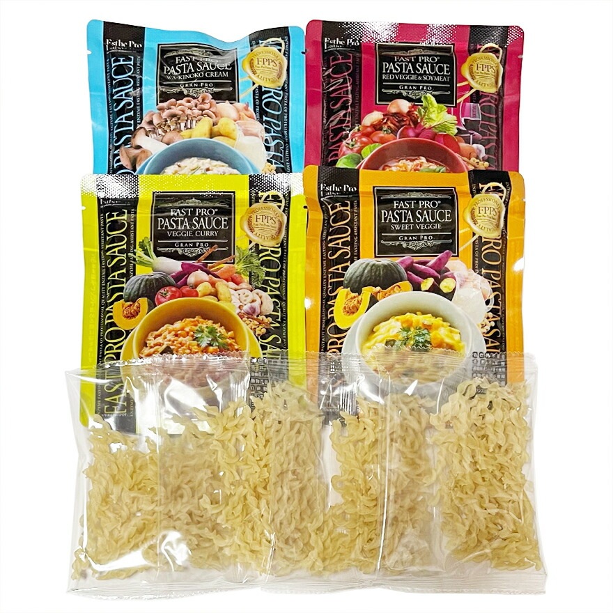 （4食セットネコポス発送箱なし）エステプロラボ　ファストプロ　グルテンフリー パスタセット　正規品