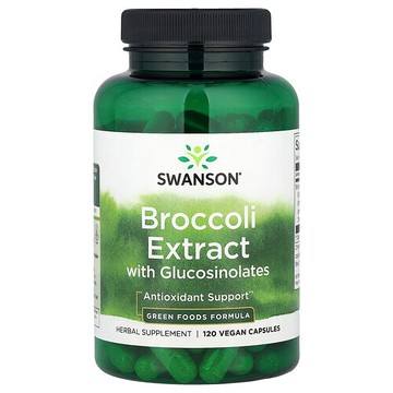 Swanson Vitamins, 西蘭花提取物，含硫代葡萄糖苷，120 粒全素膠囊（每粒膠囊 600 毫克）
