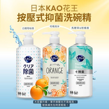 【KAO 花王】【3入組】日本KAO花王按壓式抑菌洗碗精480ml