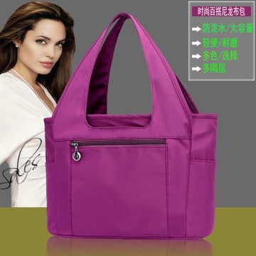 上班帆布拎包女士防水尼龍單肩簡約手提大包女2024年新款牛津布包