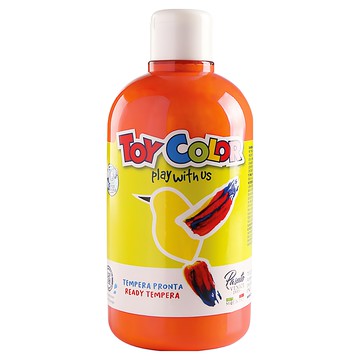 義大利 TOY COLOR 無毒水洗蛋彩顏料(橘) 色彩鮮明 大容量  500ml  1個