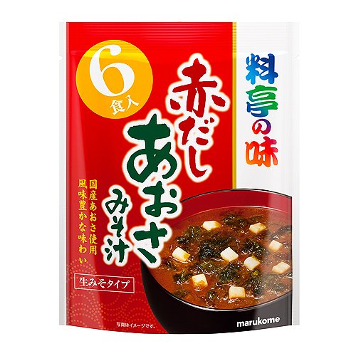 (マルコメ お徳用 料亭の味 赤だしあおさ 6食入 ×7個  赤だし  徳用料亭の味シリーズ