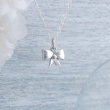 小蝴蝶結(銀項鍊)