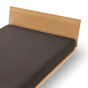 MUJI 無印良品 棉天竺床包  S(200 x 100 x 28cm)  棕色
