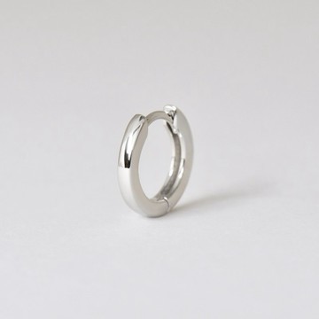 【Solo Earring】 易扣圈形單邊耳環 S (鉑金)