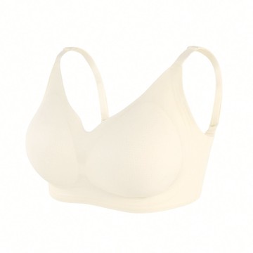 【輕薄包覆】果凍膠支撐無痕無鋼圈內衣-細肩 - XL / 奶油白