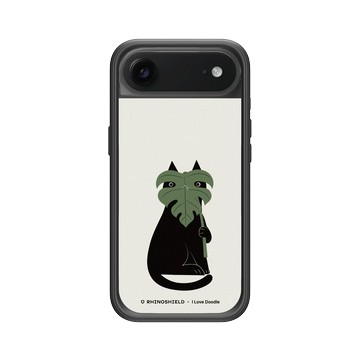 iPhone Air Mod NX -邊框背蓋組合 (相機按鈕) 黑 - ilovedoodle (Lim Heng Swee) - Cat and Plant - 龜背芋