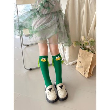 兒童搞怪小手襪子秋冬新款純棉中筒襪女童可愛多巴胺小腿襪公主襪