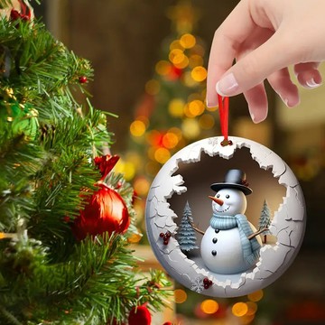 洛陽牡丹 亞克力平面耶誕節聖誕樹裝飾品居家裝飾用品