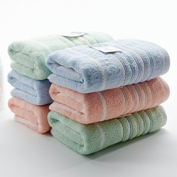 金號純棉毛巾成人加厚柔軟吸水面巾 素雅條紋割絨紗布情侶毛巾