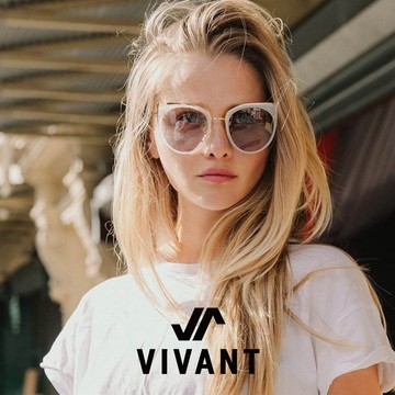 VIVANT 愛戀系列金屬貓眼太陽眼鏡．牛奶白【AMOUR C4】