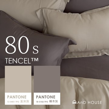 AnD House 天絲™80支 玄米灰 ✖ 樺木灰 混搭系列 雙色配 | 天絲 萊賽爾纖維