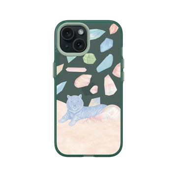 iPhone 15 Clear 憂墨綠 - 欣蒂小姐 Miss Cyndi - 夢裡的老虎