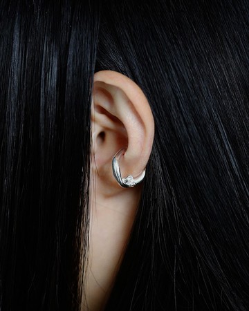 Flow Herkimon ear cuff 流動赫基蒙 耳骨夾