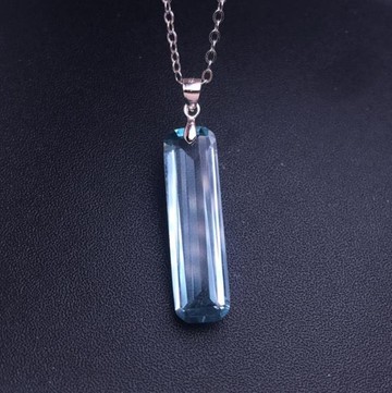 海藍寶石項鍊, 尖型海藍寶石項鍊, 天然海藍寶石