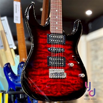 Ibanez GRX70QA TRB 紅色 電吉他 雙線圈 雲狀楓木 Gio 搖滾