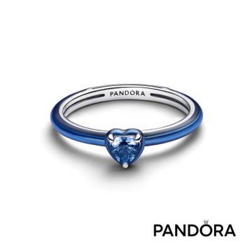【Pandora官方直營】藍色脈輪之心戒指