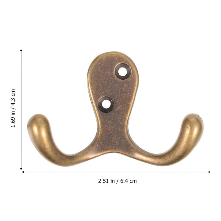 Abaodam pcs Pure Copper Coat Double Hook Clothes Hook Heavy Duty s Hooks